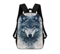 sinyumoney Watercolor Wolf Portrait 17inch Mochilas Escolares Impresas En 3D, Mochilas Escolares De Moda Para Niños De Primaria Y Secundaria