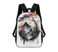 sinyumoney Watercolors Japanese 4 Mochilas Para Niños Mochila Escolar Mochila Escolar Impresa En 3D Para Niños Estudiantes De Primaria Y Secundaria 17inch
