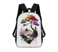 sinyumoney Watercolors Japanese Art 2 Mochila Escolar Para Niños Con Impresión 3D, Mochila Moderna Para Niños Y Niñas, Mochila Informal Para Estudiantes. 17inch