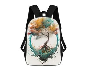 sinyumoney Watercolors Tree Mochila Infantil, Mochila Escolar Para Niños, Mochila Escolar Infantil Con Estampado 3D De Dibujos Animados, Mochila De Gran Capacidad Para Niños Y Niñas 17inch