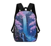 sinyumoney Waterfall Japan Painting Mochila Escolar Impresa En 3D Mochila Escolar De Moda Para Niños Mochilas Para Niños Estudiantes De Secundaria 17inch