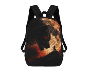 sinyumoney Werewolf Confrontation Under A Fiery Moon Mochila De Viaje Para La Universidad, Mochilas Para El Campus, Viajes Al Aire Libre Y Deportes 17inch