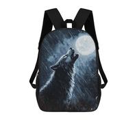 sinyumoney Werewolf Howling in Rain Mochila Infantil, Mochila Escolar Infantil, Mochilas Escolares Impresas En 3D Para Niños Y Estudiantes Adolescentes 17inch