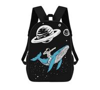 sinyumoney Whale And Astronaut Mochila Escolar Impresa En 3D Para Niños 17inch Mochilas Para Niños Y Niñas, Mochilas Escolares Para Niños, Mochilas De Viaje