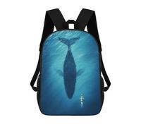 sinyumoney Whale And Kayak Underwater Encounter Mochilas Para Niños Mochila Escolar Mochila Escolar Impresa En 3D Para Niños Estudiantes De Primaria Y Secundaria 17inch