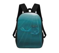 sinyumoney Whale And Turtle Underwater Mochila Escolar Impresa En 3D Para Niños Mochilas De Viaje De Alta Capacidad Bolsas Para Libros Mochila Escolar Para Niños Mochila 17inch