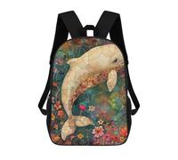sinyumoney Whale Art Print Ocean Decor-1 17inch Mochilas Escolares Impresas En 3D, Mochilas Escolares De Moda Para Niños De Primaria Y Secundaria