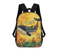 sinyumoney Whale Art Print Ocean Decor-2 Mochila De Viaje Para La Universidad Mochilas Para La Escuela/trabajo/viajes 17inch