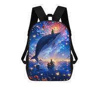 sinyumoney Whale Boy in Dreamy Sky Mochila Infantil De Moda Divertida Mochila Escolar Para Niños Y Adolescentes Con Impresión 3D Para Niños 17inch