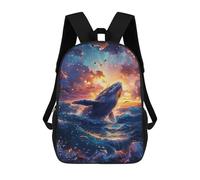 sinyumoney Whale Breaching at Sunset with Seagulls Mochila Infantil De Moda Divertida Mochila Escolar Para Niños Y Adolescentes Con Impresión 3D Para Niños 17inch