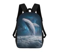 sinyumoney Whale Breaching through Clouds Into Space Mochila Escolar Informal Para El Día A Día, Para La Escuela, El Trabajo Y Los Viajes Para Niñas Y Adolescentes 17inch