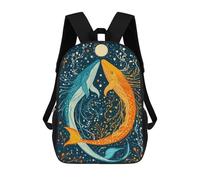 sinyumoney Whale Dance Under The Moon Mochilas Para Niños Mochila Escolar Mochila Escolar Impresa En 3D Mochilas Escolares De Moda Para Niños De Primaria Y Secundaria 17inch