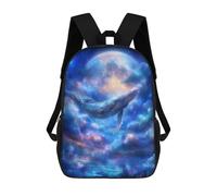 sinyumoney Whale Dream Fantasy Art Mochila Escolar Infantil De 17 Pulgadas, Mochila Escolar Impresa En 3D Para Niños De Primaria Y Secundaria
