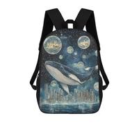 sinyumoney Whale Dreams in Bubble City-1 Mochilas Para Niños 17inch Mochila Escolar Mochila Escolar Impresa En 3D Para Niños De Primaria Y Secundaria