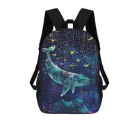 sinyumoney Whale Dreams in Starry Night Mochila Escolar Resistente Al Agua, Mochila De Viaje, Bolsa Para Computadora - Perfecta Para Viajes, Trabajo Y Uso Diario 17inch