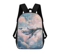 sinyumoney Whale Fantasy Art Print-2 Mochila Escolar Informal Para El Día A Día, Para La Escuela, El Trabajo Y Los Viajes Para Hombres, Mujeres Y Adolescentes. 17inch