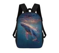 sinyumoney Whale Galaxy Underwater Mochilas De 17 Pulgadas Para Niños, Mochilas Escolares Impresas En 3D Para Estudiantes De Primaria Y Secundaria, Para Niños Y Niñas.