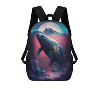 sinyumoney Whale in A Fantasy Ocean -1 Mochilas Impresas En 3D Para Niños, Mochila Escolar, Mochila Informal Para Exteriores, Mochila Informal De Moda Para Niños, Lindas Bolsas De Viaje 17inch