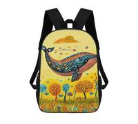 sinyumoney Whale in Autumn Field Mochila Escolar Resistente Al Agua, Mochila De Viaje, Bolsa Para Computadora - Perfecta Para Viajes, Trabajo Y Uso Diario 17inch