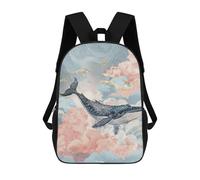 sinyumoney Whale in Clouds Fantasy Art Print Mochila Infantil De 17 Pulgadas, Mochila Escolar Con Estampado 3D De Dibujos Animados Para Niños Y Adolescentes.