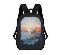 sinyumoney Whale in Clouds Sunset Mochila Infantil Para Niñas, Mochila Escolar 3D, Mochila Para Niños Pequeños, Mochila Informal De Día, Mochila Escolar De Moda 17inch