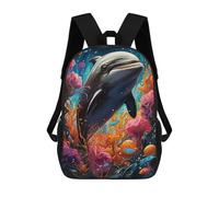 sinyumoney Whale in Coral Paradise Mochila Escolar Para Niños, Mochila Escolar Impresa En 3D Para Estudiantes De Primaria Y Secundaria 17inch