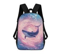 sinyumoney Whale in Cosmic Swirl-1 Mochila Escolar Impresa En 3D 17inch Mochilas De Moda Para Niños, Mochilas Escolares Para Niños De Primaria Y Secundaria