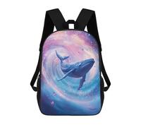 sinyumoney Whale in Cosmic Swirl Mochila Escolar De 17 Pulgadas Para Adolescentes, Con Estampado 3D, Ajustable Y Con Bolsillos, Ideal Para Niños, Niñas Y Estudiantes.