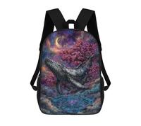 sinyumoney Whale in Dreamy Celestial Landscape Mochila, Mochila Escolar Impresa En 3D, Bolsa Para El Almuerzo Escolar, Mochila De Viaje, Mochila Para Amigos, Mochila Escolar Para Niñas Y Niños 17inch