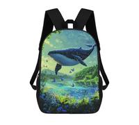 sinyumoney Whale in Fantasy Forest Mochilas Infantiles Impresas En 3D Para Niños. Mochilas De Viaje De Moda Para Niños. Mochila Escolar Para Estudiantes De Primaria Y Secundaria.