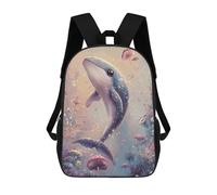 sinyumoney Whale in Fantasy Mushroom Garden-1 Mochilas Infantiles Impresas En 3D De 17 Pulgadas. Mochila Escolar Informal Impresa En 3D Para Niños De Primaria Y Secundaria.