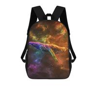 sinyumoney Whale in Space Nebula Mochila Escolar Para Institutos De Secundaria Mochila Informal - Perfecta Para Viajes, Trabajo Y Uso Diario 17inch