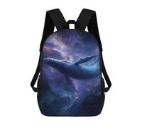 sinyumoney Whale in Space Wallpaper-10 Mochila Escolar Infantil Impresa En 3D Para Niños, Mochila De Viaje De Alta Capacidad, Mochilas Para Libros De 17 Pulgadas Para Niños