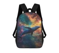 sinyumoney Whale in Space Wallpaper-5 Mochila Infantil De 17 Pulgadas, Mochila Escolar Con Estampado 3D De Dibujos Animados Para Niños Y Adolescentes.