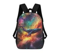 sinyumoney Whale in Space Wallpaper-7 Mochila Escolar De 17 Pulgadas Impresa En 3D Mochilas Infantiles Mochila Genial Impresa En 3D Para Niños De Primaria Y Secundaria