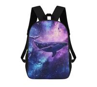 sinyumoney Whale in Space Wallpaper Mochilas De 17 Pulgadas Para Niños, Mochilas Escolares Impresas En 3D Para Estudiantes De Primaria Y Secundaria, Para Niños Y Niñas.