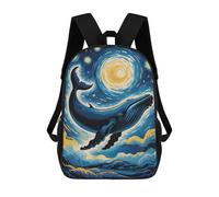 sinyumoney Whale in Starry Night Sky Mochila Escolar Infantil Impresa En 3D Para Niños, Mochilas De Viaje, Bolsas Para Libros Para Niños Estudiantes De Primaria 17inch