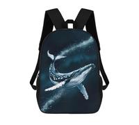 sinyumoney Whale in The Deep Blue Sea Mochilas Infantiles Mochila Escolar Impresa En 3D Para Niños Mochilas De Viaje Bolsas Para Libros Para Niños 17inch Mochila Escolar