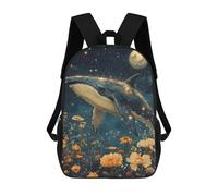 sinyumoney Whale in The Night Sky Mochilas Impresas En 3D Para Niños, Mochila Escolar, Mochila Informal Para Exteriores, Mochila Informal De Moda Para Niños, Lindas Bolsas De Viaje 17inch