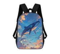 sinyumoney Whale in The Sky Illustration Mochilas Para Niños Y Estudiantes, Mochilas Escolares Impresas En 3D, Mochilas Para Estudiantes De Primaria Y Secundaria, Mochilas Para Niños Y Niñas 17inch