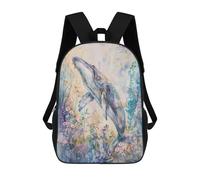 sinyumoney Whale in Watercolor Art Mochila Escolar, Bolso Resistente Para Portátil, Ideal Para Acampar, Aventuras Al Aire Libre Y Viajes Diarios 17inch