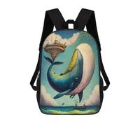 sinyumoney Whale Incredible Mochilas Infantiles Impresas En 3D, Mochilas De Moda Informales, Mochilas De Viaje Bonitas, Mochilas Informales Para Exteriores Para Niños Y Niñas 17inch