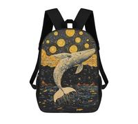 sinyumoney Whale Leaping Into Stars Mochila Infantil, Mochila Escolar Infantil, Mochilas Escolares Impresas En 3D Para Niños Y Estudiantes Adolescentes 17inch
