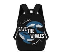 sinyumoney Whale Mammal Sea Gift Idea Mochilas Para Niños Mochila Escolar Mochila Escolar Impresa En 3D Para Niños Estudiantes De Primaria Y Secundaria 17inch