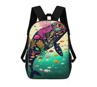 sinyumoney Whale Mochila Escolar Mochila Informal Para El Día A Día Mochila Escolar Para El Trabajo Bolsa De Viaje Para Acampar Aventuras Al Aire Libre Y Viajes Diarios 17inch