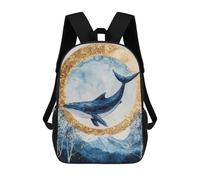 sinyumoney Whale Moon Nature Art Print Mochila Escolar, Mochila De Viaje Para La Universidad, Mochilas Para Niñas Y Adolescentes 17inch