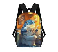 sinyumoney Whale on The Toilet Funny Mochila, Mochila Infantil, Mochila Escolar Para Estudiantes, Mochila Para Libros, Mochila Escolar Impresa En 3D Para Niños Y Niñas 17inch
