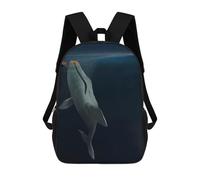 sinyumoney Whale Save Fox Mochilas Para Niños Mochila Escolar Mochila Escolar Impresa En 3D Para Niños Estudiantes De Primaria Y Secundaria 17inch