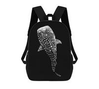 sinyumoney Whale Shark Dot Art Design Mochila Escolar Para Niñas Mochila Impermeable Mochila Informal De Día Mochila Ligera Para Niño Y Niña Mochila Escolar 17inch