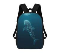 sinyumoney Whale Shark in Deep Blue Ocean Mochila Infantil Para Niñas, Mochila Escolar 3D, Mochila Para Niños Pequeños, Mochila Informal De Día, Mochila Escolar De Moda 17inch